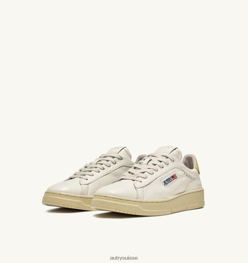 dallas baskets basses en cuir et cuir nubuck jaune 28NX00258 suisse femmes Autry