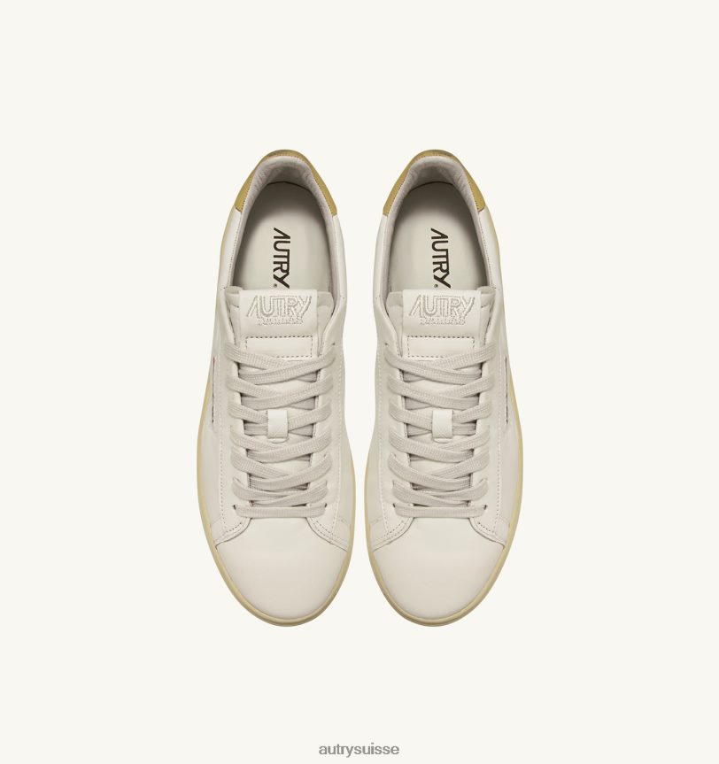 dallas baskets basses en cuir et cuir nubuck jaune 28NX00258 suisse femmes Autry