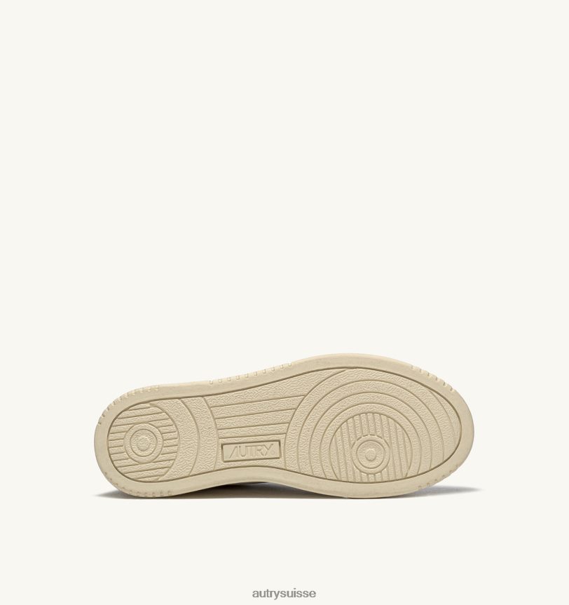 baskets basses médaillées en pelle morbida di capra e spugna bianco e powder 28NX00223 suisse femmes Autry
