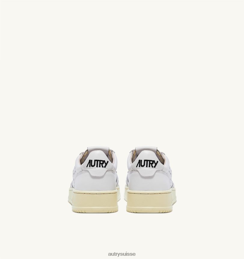 baskets basses medalist en cuir blanc avec lettrage noir 28NX00167 suisse femmes Autry