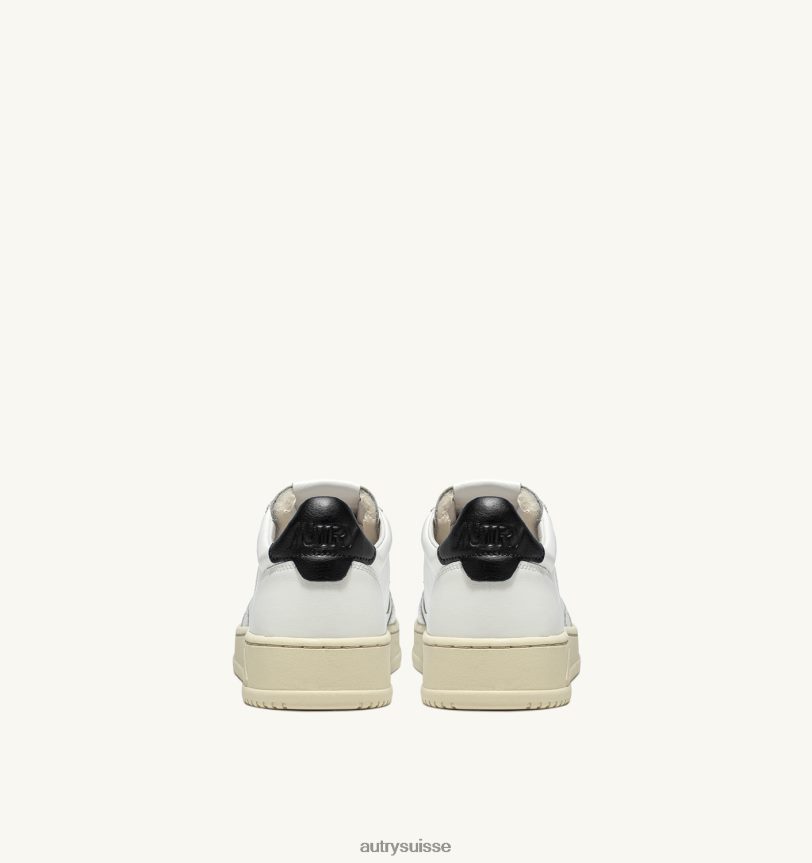 baskets basses medalist en cuir blanc et noir 28NX00165 suisse femmes Autry