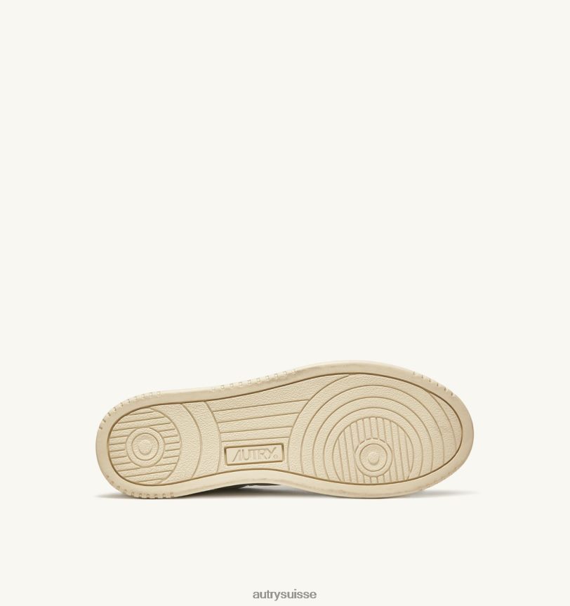 baskets basses medalist en cuir blanc et rouille 28NX00216 suisse femmes Autry