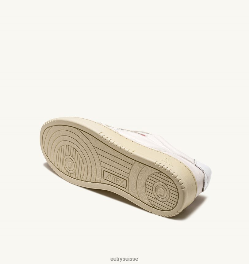 baskets basses medalist en cuir de chèvre souple blanc 28NX00181 suisse femmes Autry