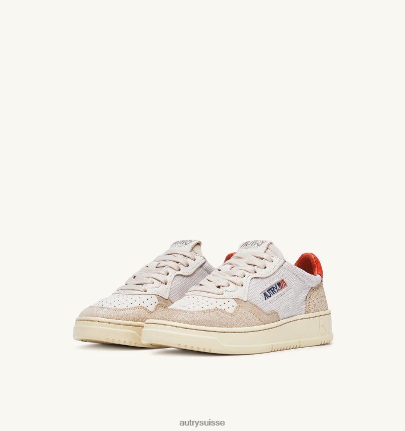baskets basses medalist en cuir de chèvre souple effet dragon et cuir nubuck effet craquelé 28NX00242 suisse femmes Autry