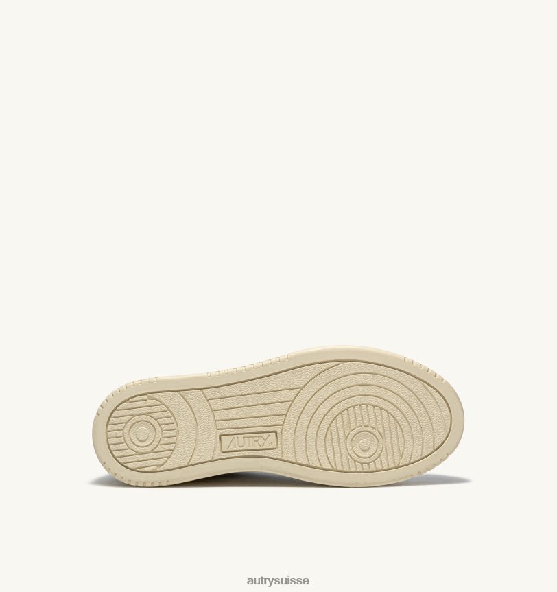 baskets basses medalist en cuir or blanc 28NX00163 suisse femmes Autry
