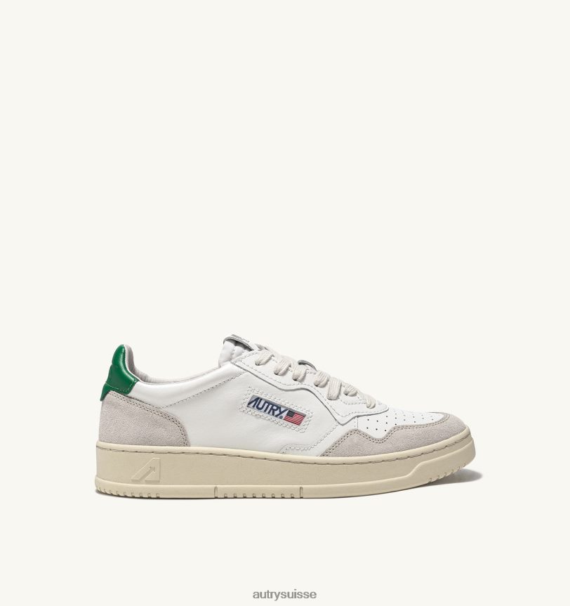 baskets basses medalist en daim et cuir blanc et amazone 28NX00169 suisse femmes Autry