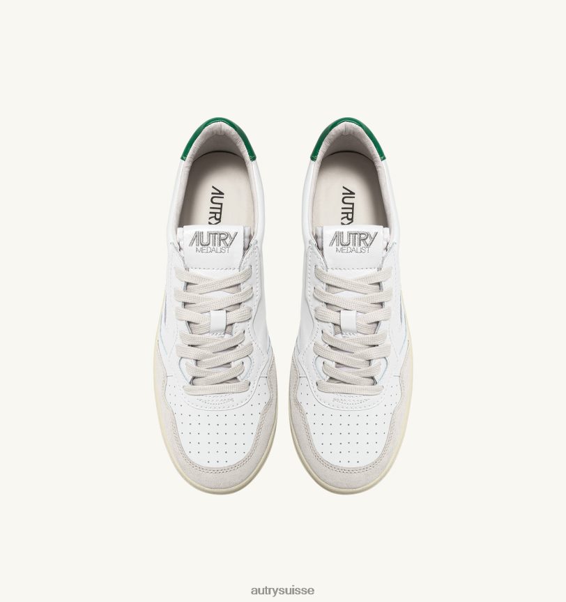 baskets basses medalist en daim et cuir blanc et amazone 28NX00169 suisse femmes Autry