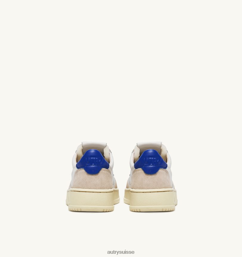 baskets basses medalist en daim et cuir blanc et bleu prince 28NX00171 suisse femmes Autry