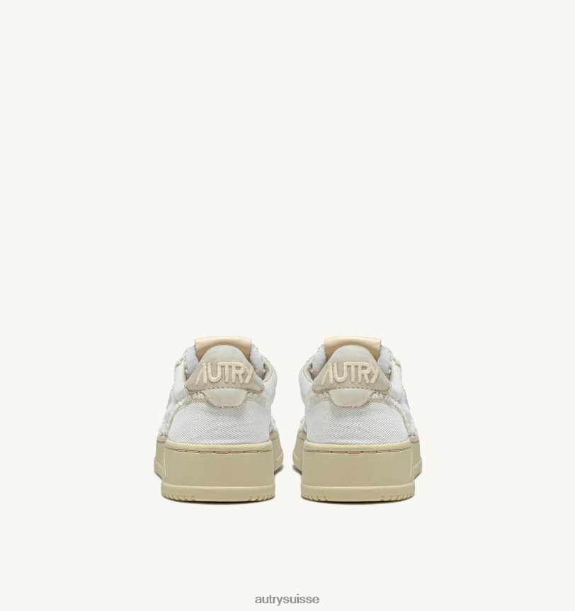 baskets basses medalist en denim blanc ivoire 28NX00212 suisse femmes Autry