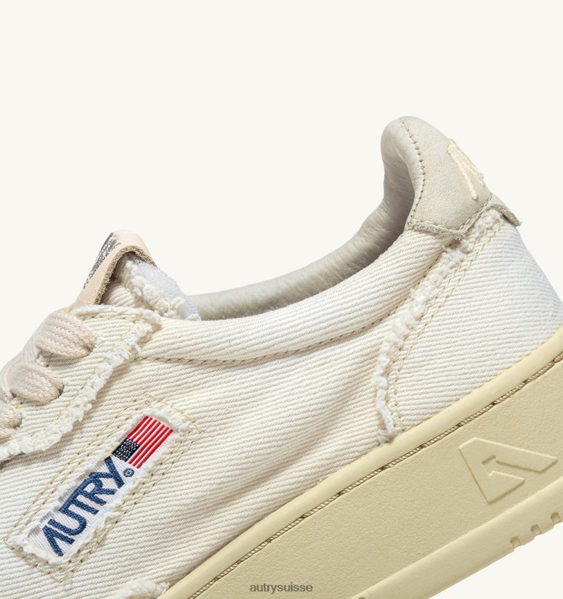 baskets basses medalist en denim blanc ivoire 28NX00212 suisse femmes Autry
