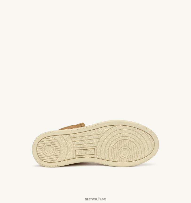 baskets medalist mid en cuir de chèvre laminé bronze 28NX00209 suisse femmes Autry