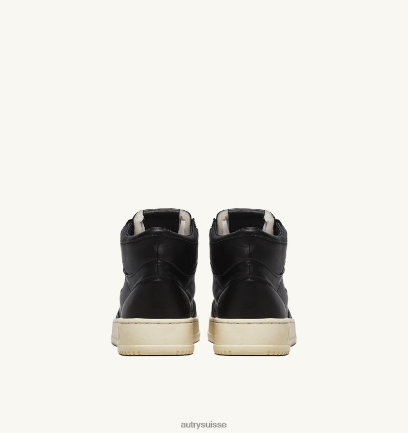 baskets medalist mid en cuir de chèvre souple noir 28NX00227 suisse femmes Autry