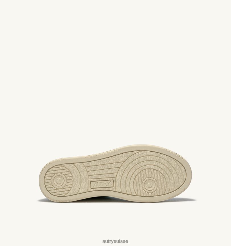 baskets medalist mid en cuir de chèvre souple vert cel 28NX00230 suisse femmes Autry