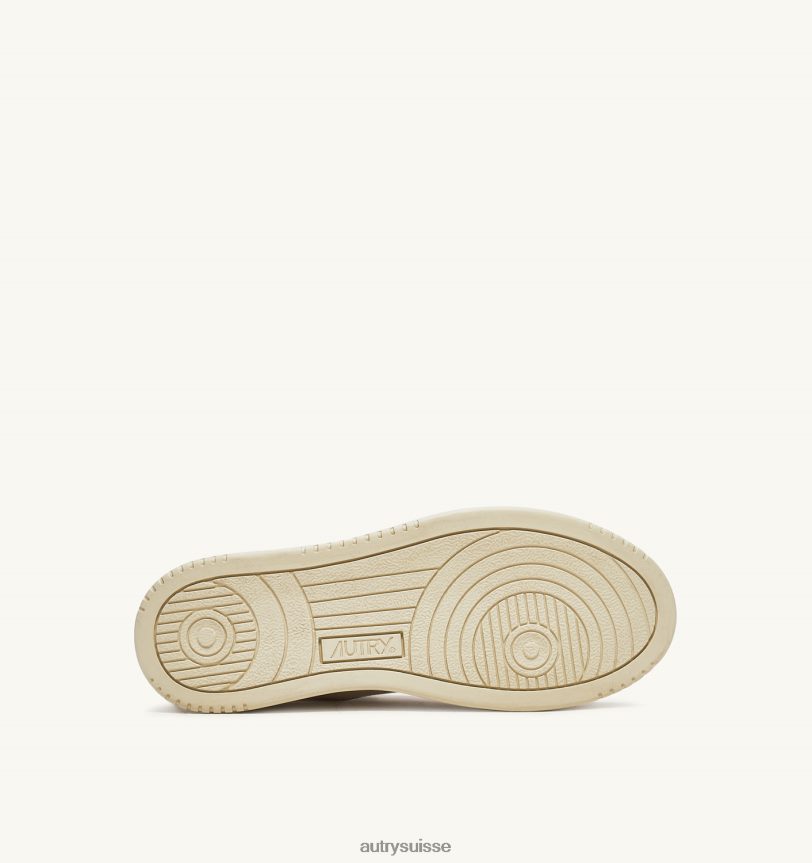 baskets medalist mid en denim blanc ivoire 28NX00226 suisse femmes Autry