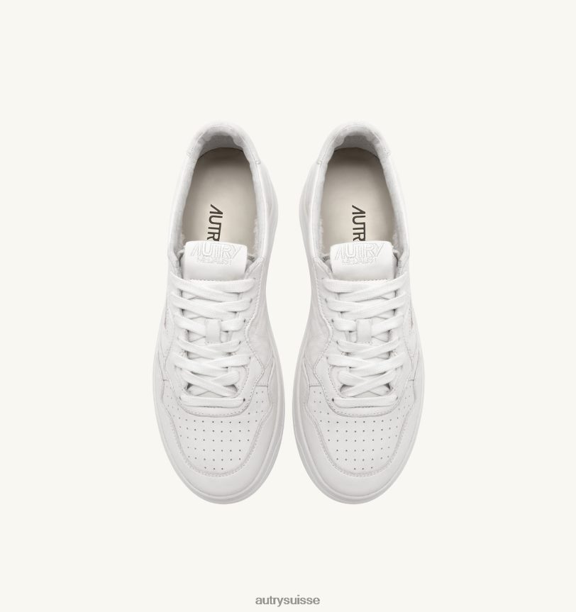 sneaker basse medalist en cuir de chèvre blanc optique 28NX00158 suisse femmes Autry