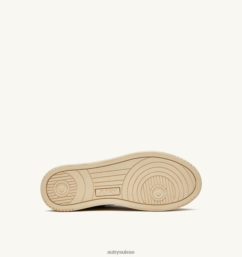 sneakers bicolores medalist mid en cuir blanc et argent 28NX00225 suisse femmes Autry