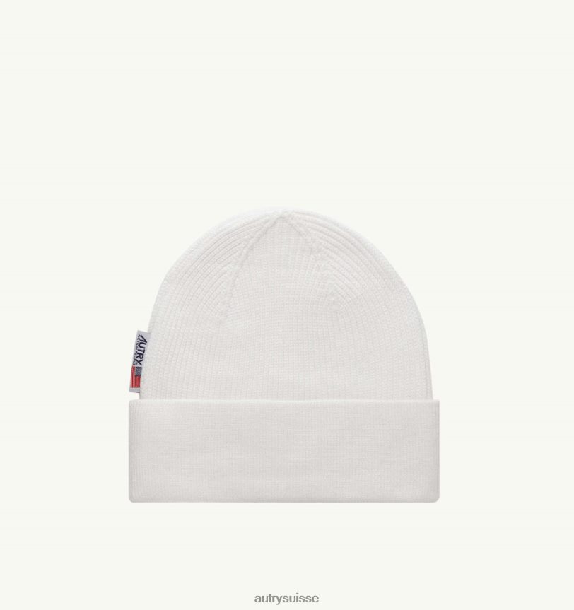 bonnet patch logo blanc 28NX00138 suisse femmes Autry