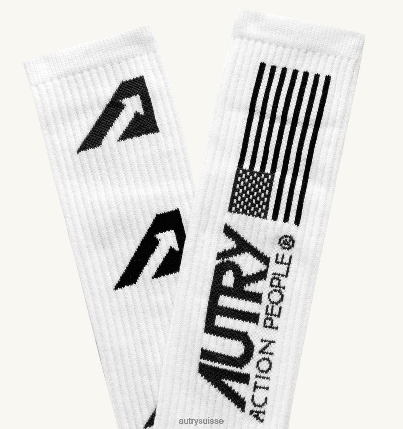 chaussettes à logo iconique blanches 28NX00150 suisse femmes Autry