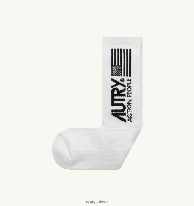 chaussettes logo liberty blanches 28NX00152 suisse femmes Autry