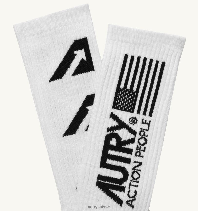 chaussettes logo liberty blanches 28NX00152 suisse femmes Autry