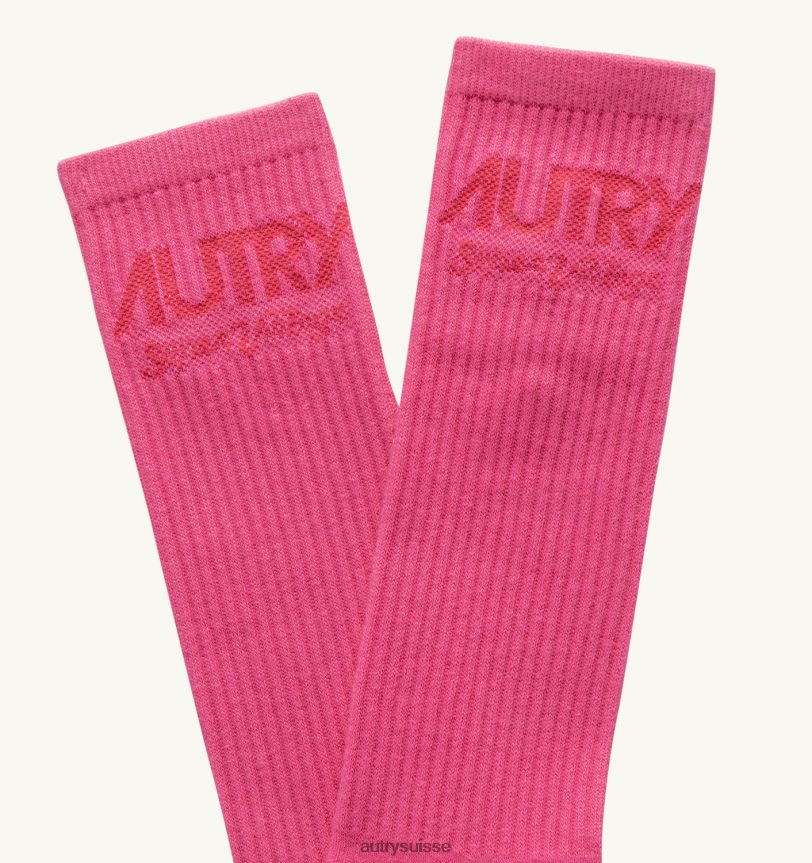 chaussettes logo supervintage roses 28NX00153 suisse femmes Autry