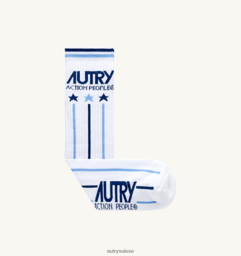 chaussettes logo tennis blanches 28NX00156 suisse femmes Autry