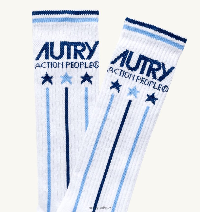 chaussettes logo tennis blanches 28NX00156 suisse femmes Autry
