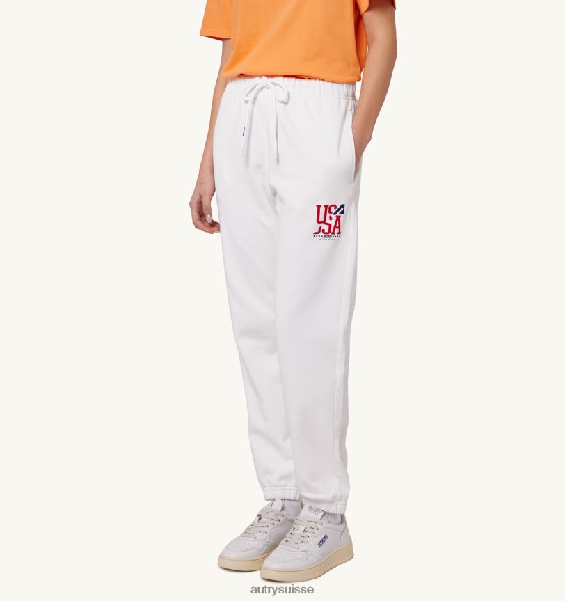 pantalon logo iconique blanc 28NX00305 suisse femmes Autry