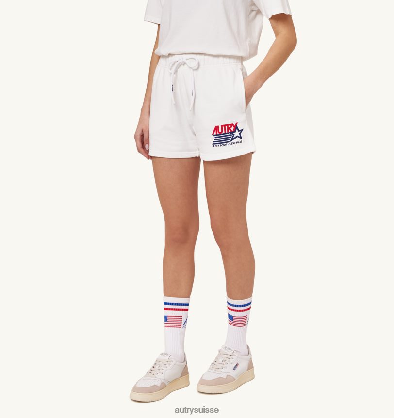 short logo iconique blanc 28NX00307 suisse femmes Autry