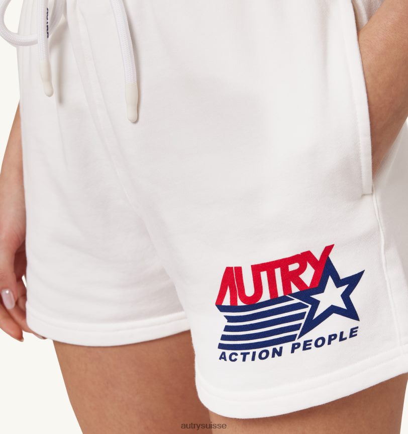 short logo iconique blanc 28NX00307 suisse femmes Autry
