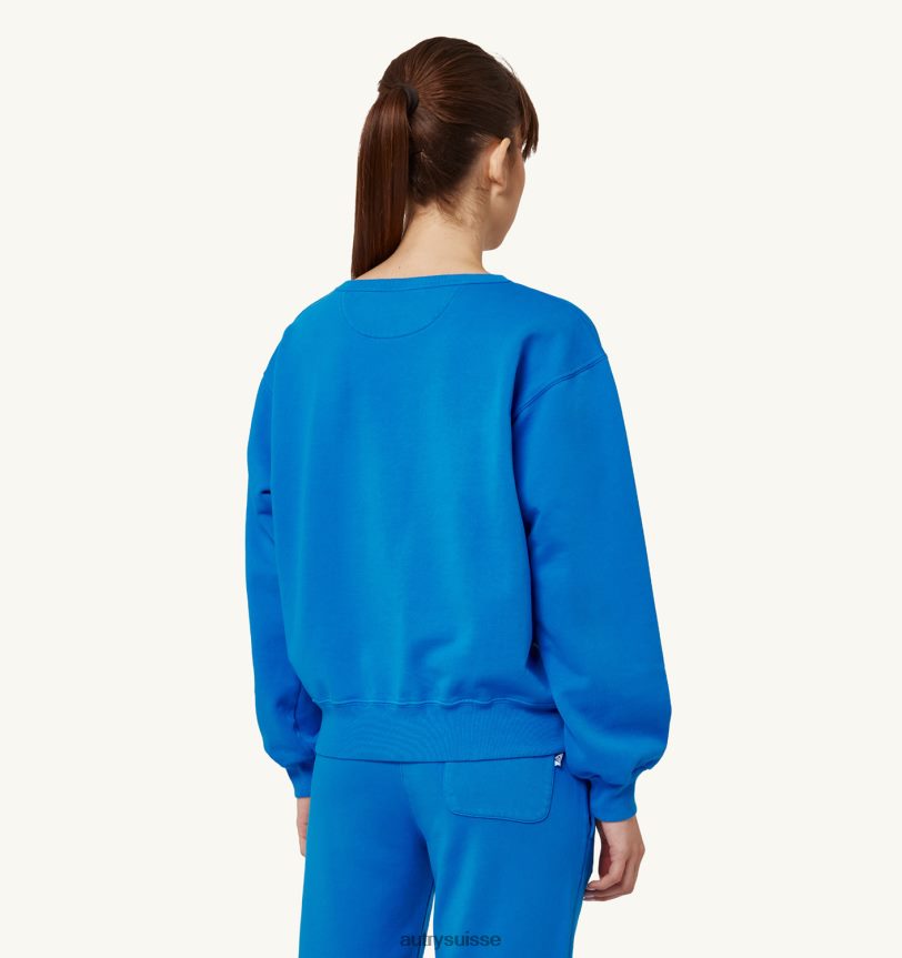 sweat col rond logo aerobic bluette 28NX00277 suisse femmes Autry