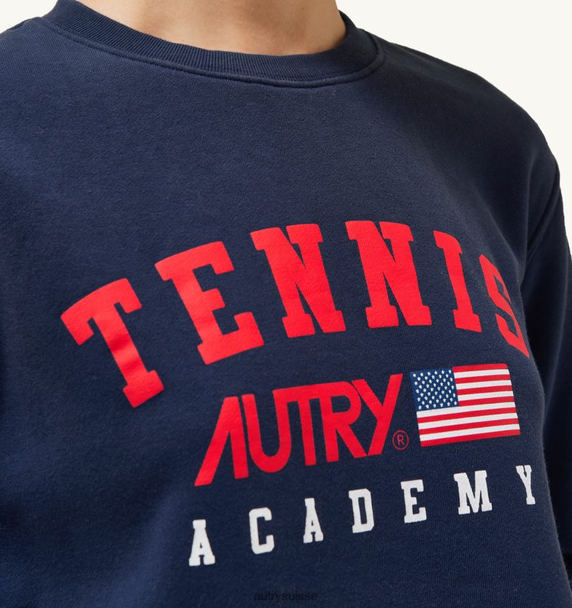 sweat logo iconique tennis bleu 28NX00298 suisse femmes Autry