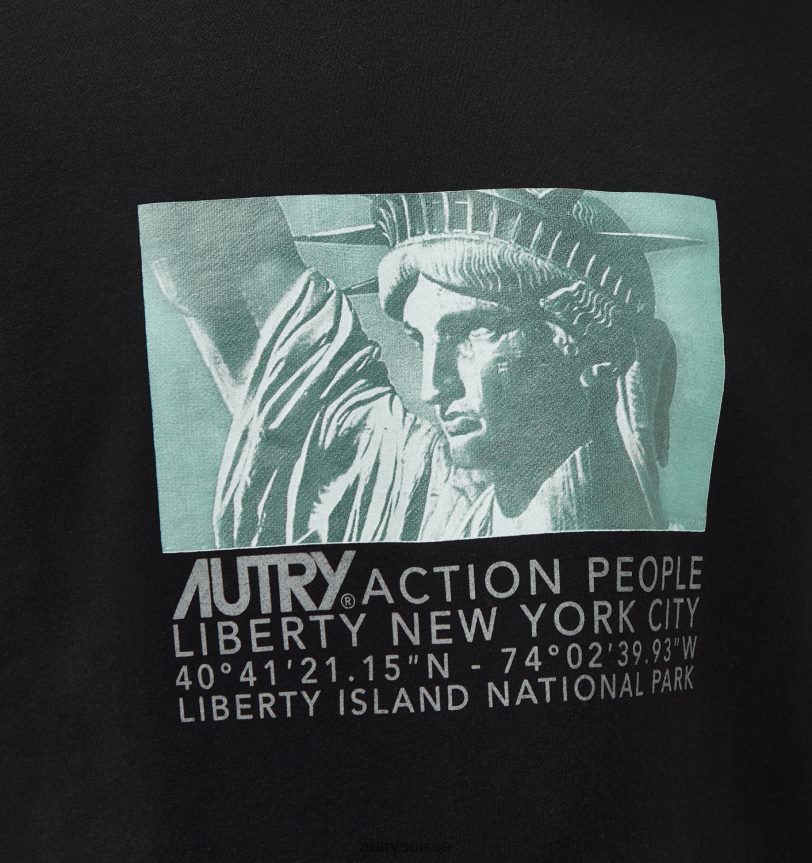 sweat logo photo liberty noir 28NX00301 suisse femmes Autry