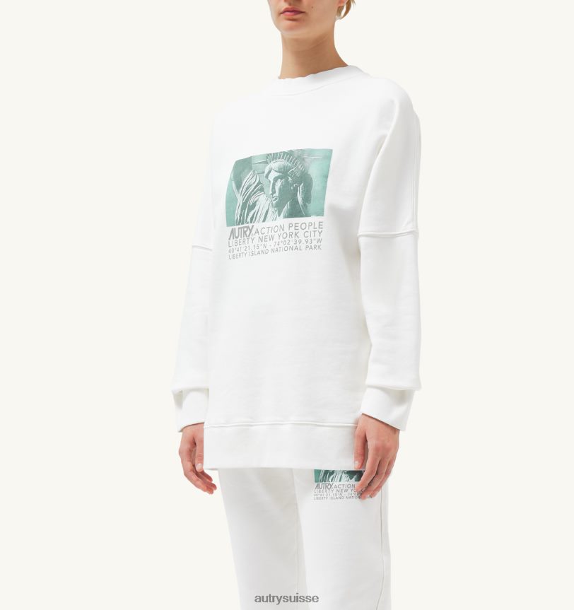 sweat photo liberty blanc 28NX00299 suisse femmes Autry