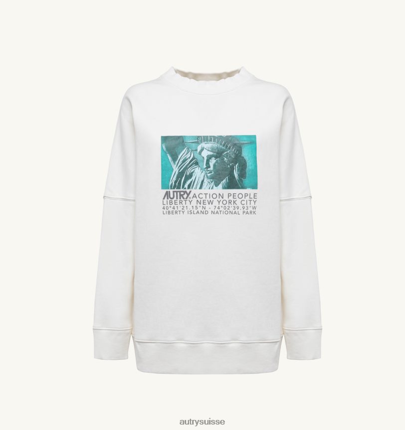 sweat photo liberty blanc 28NX00299 suisse femmes Autry