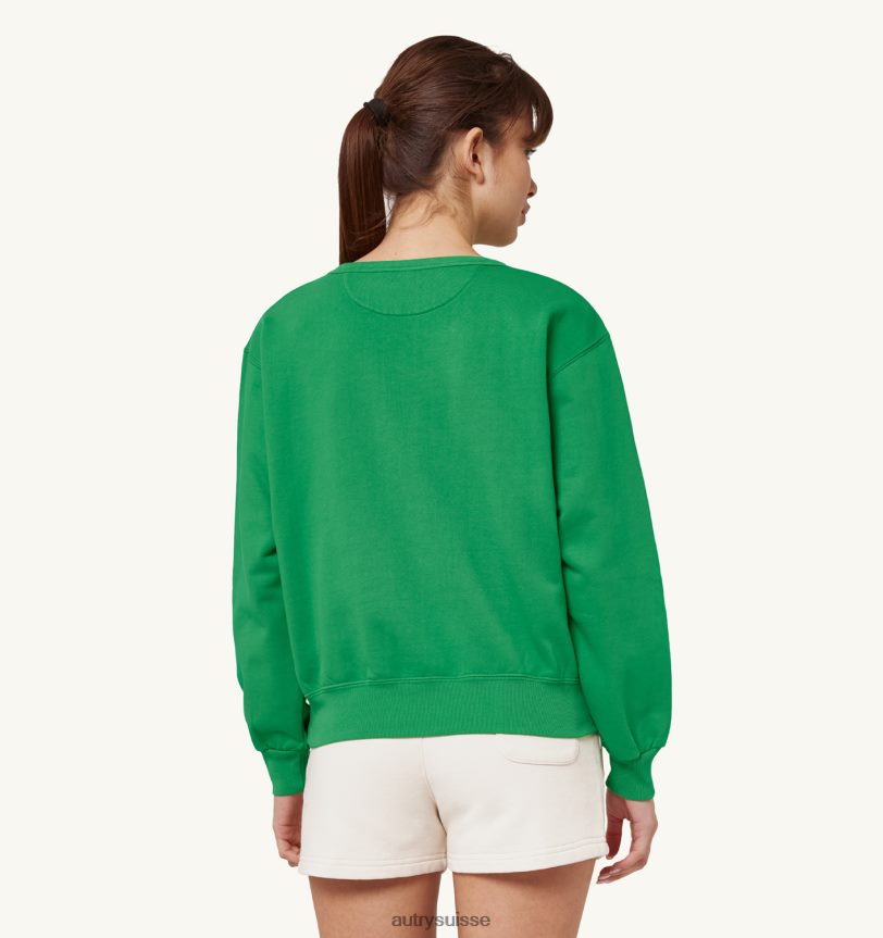 sweat ras du cou logo aerobic vert 28NX00293 suisse femmes Autry