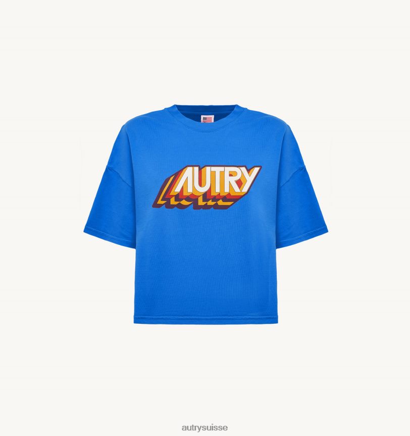 t-shirt aerobic logo bluette 28NX00292 suisse femmes Autry