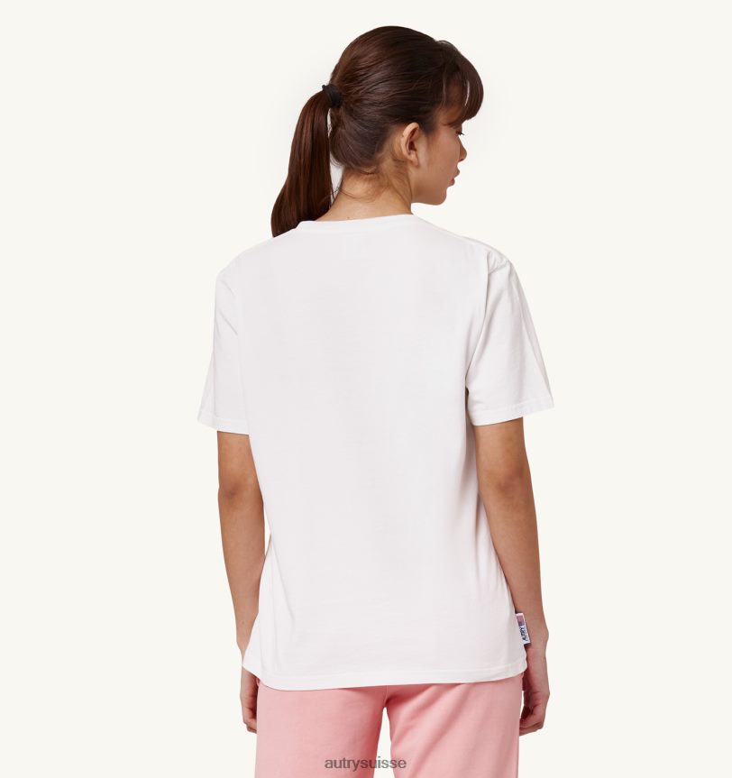 t-shirt col rond iconique blanc 28NX00273 suisse femmes Autry