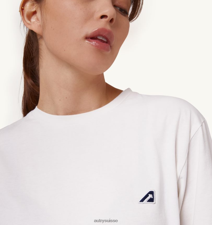 t-shirt col rond iconique blanc 28NX00273 suisse femmes Autry