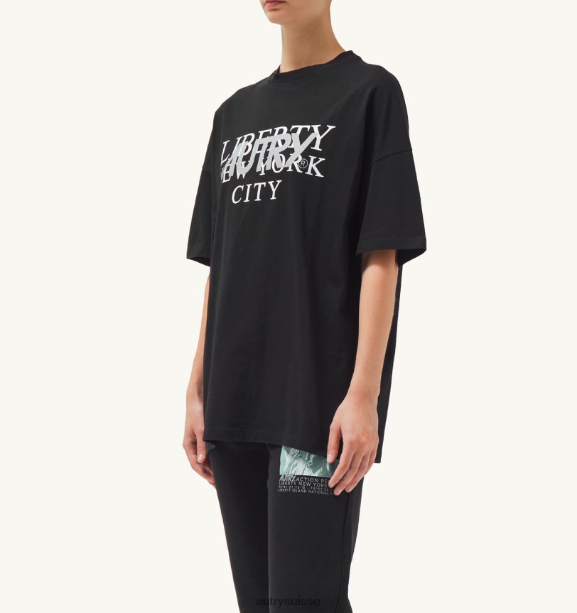 t-shirt col rond imprimé liberty noir 28NX00300 suisse femmes Autry