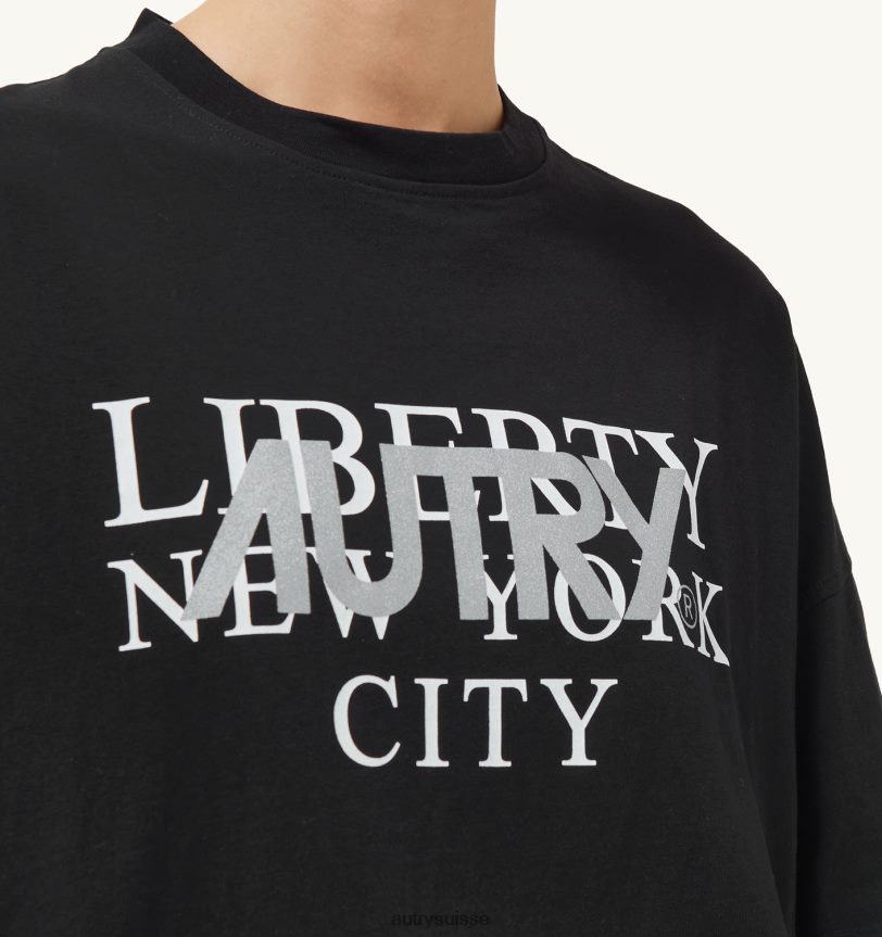 t-shirt col rond imprimé liberty noir 28NX00300 suisse femmes Autry