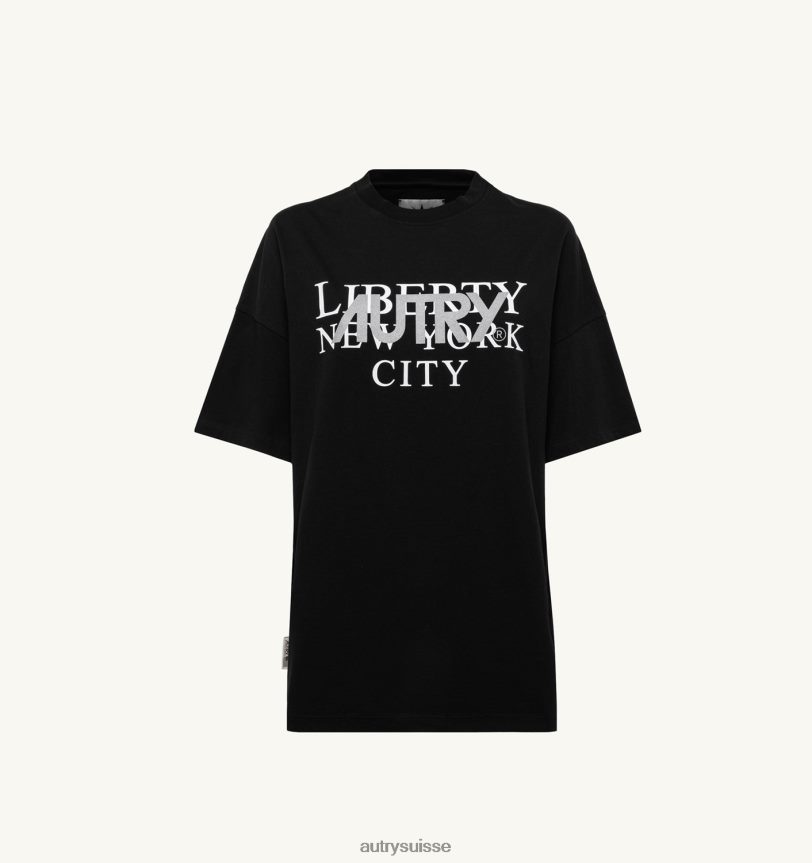t-shirt col rond imprimé liberty noir 28NX00300 suisse femmes Autry