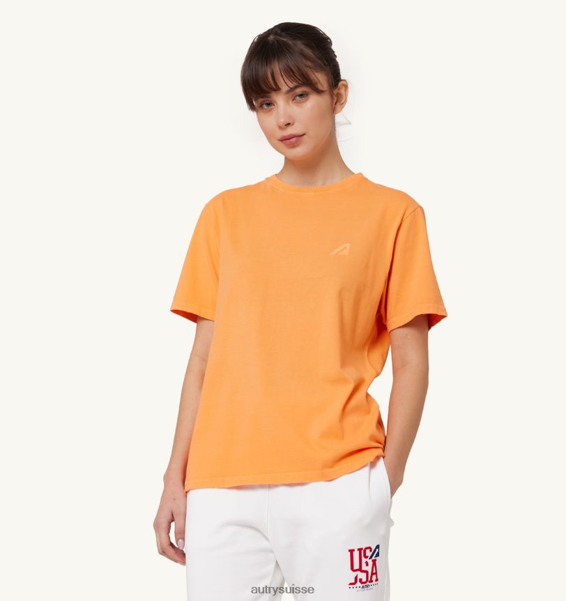 t-shirt col rond supervintage orange 28NX00275 suisse femmes Autry