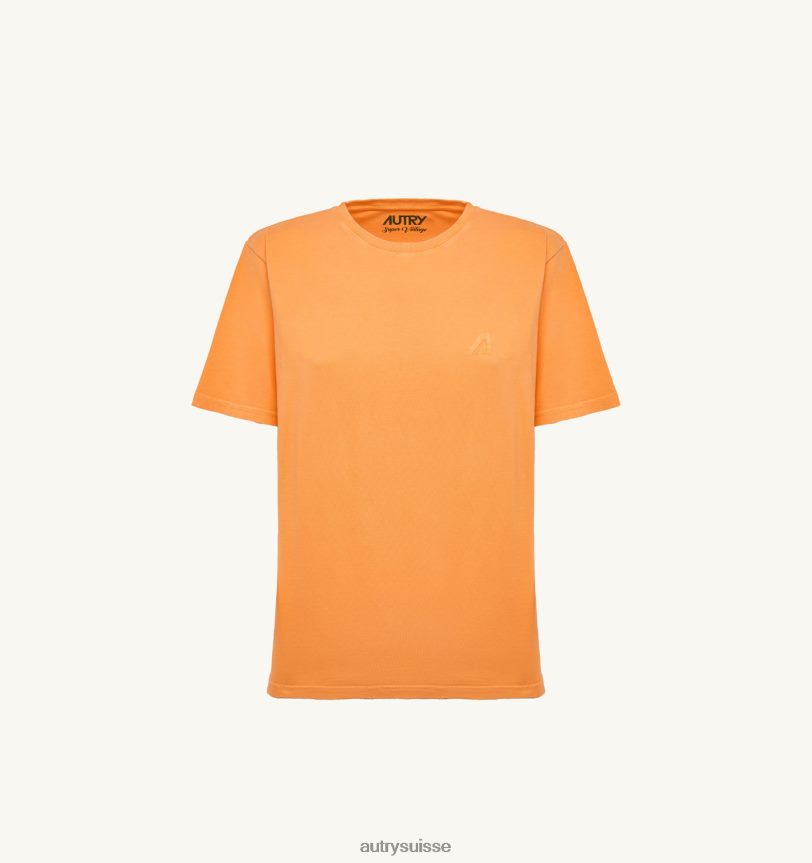 t-shirt col rond supervintage orange 28NX00275 suisse femmes Autry