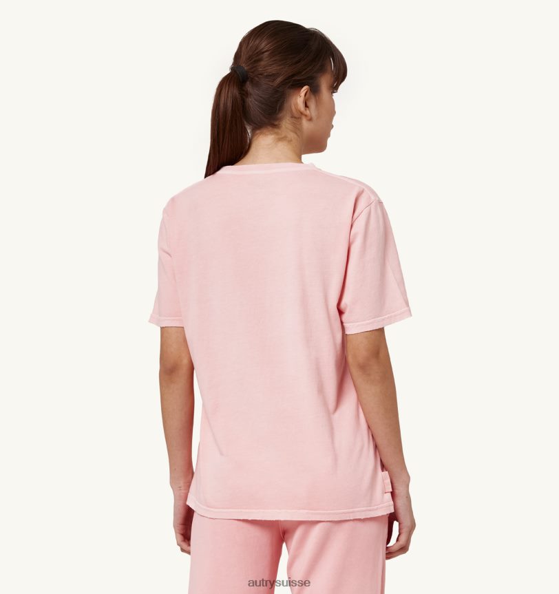 t-shirt col rond supervintage rose 28NX00279 suisse femmes Autry