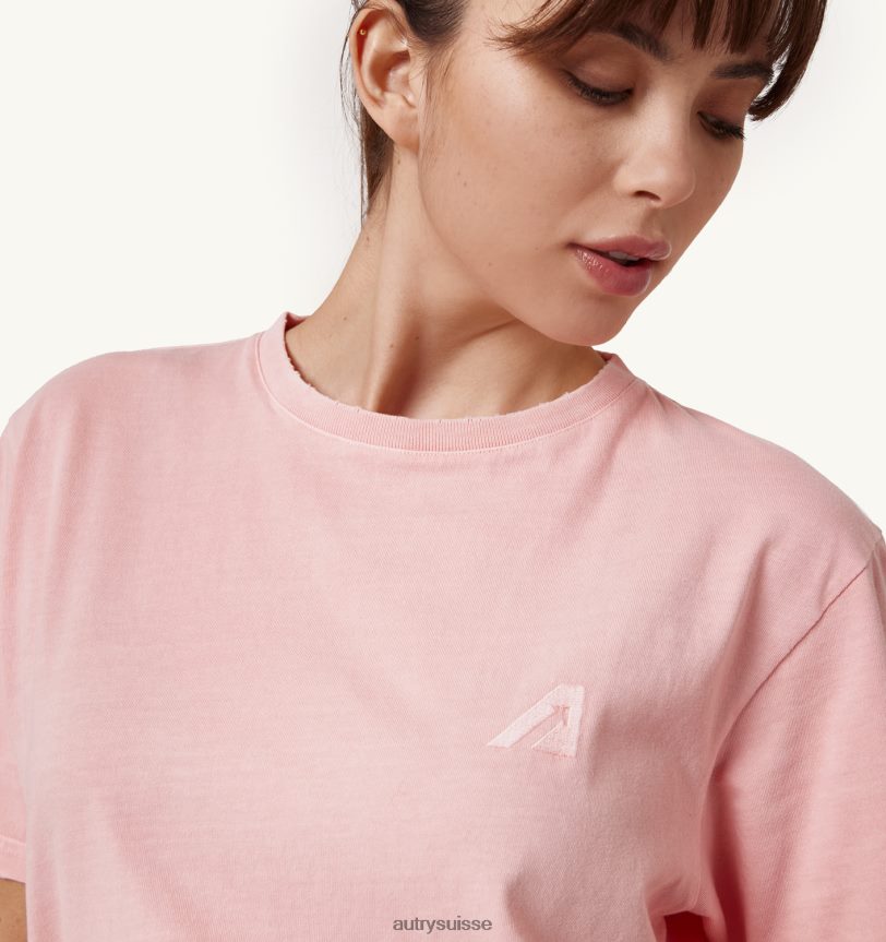 t-shirt col rond supervintage rose 28NX00279 suisse femmes Autry