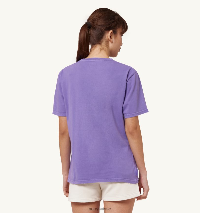 t-shirt col rond supervintage violet 28NX00285 suisse femmes Autry