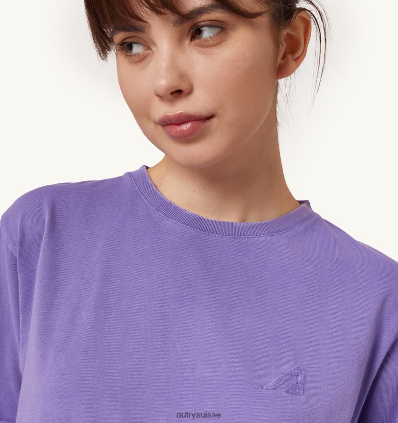 t-shirt col rond supervintage violet 28NX00285 suisse femmes Autry