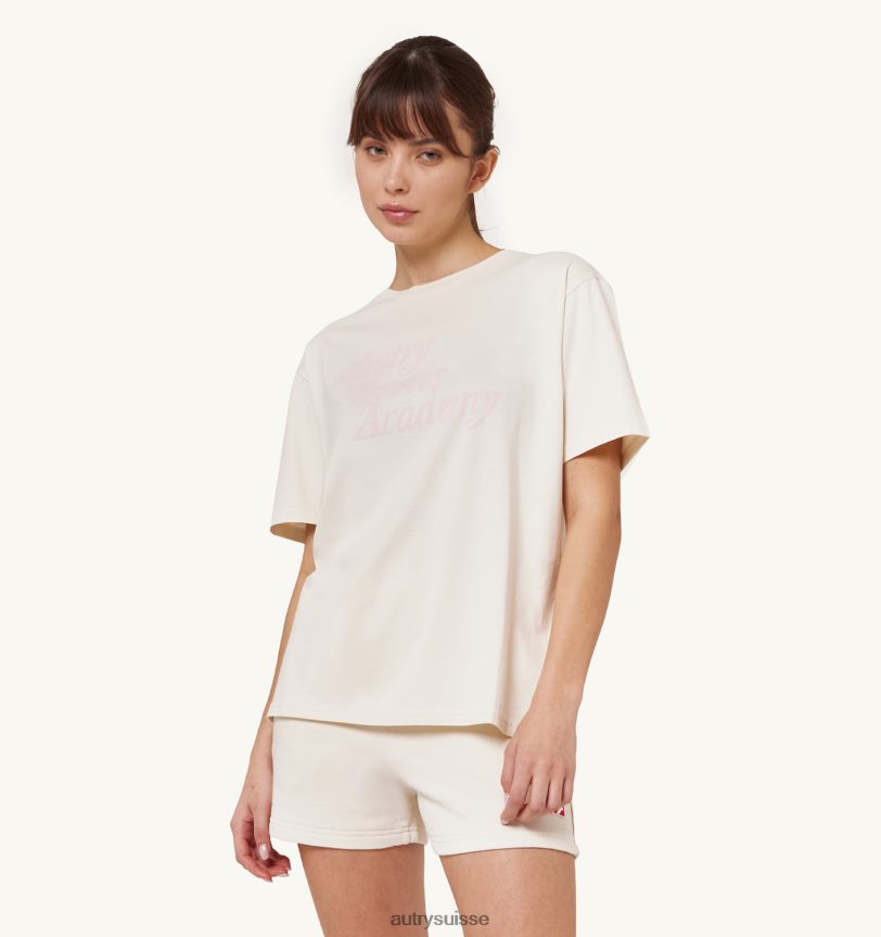 t-shirt col rond tennis academy blanc ivoire 28NX00288 suisse femmes Autry