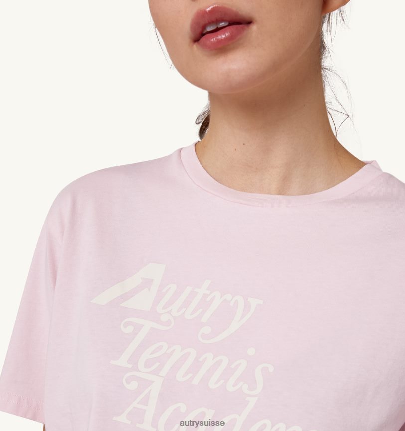 t-shirt col rond tennis academy rose 28NX00290 suisse femmes Autry